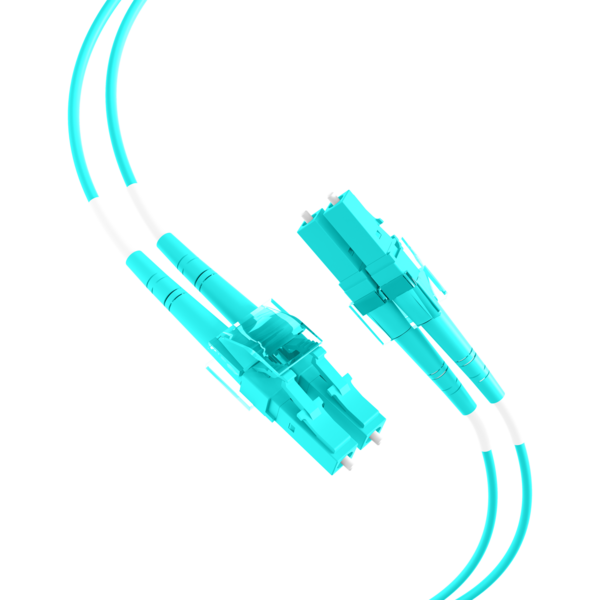 Duplex Patchkabel LC-LC OM3 -- 10m LSZH 1,2mm aqua