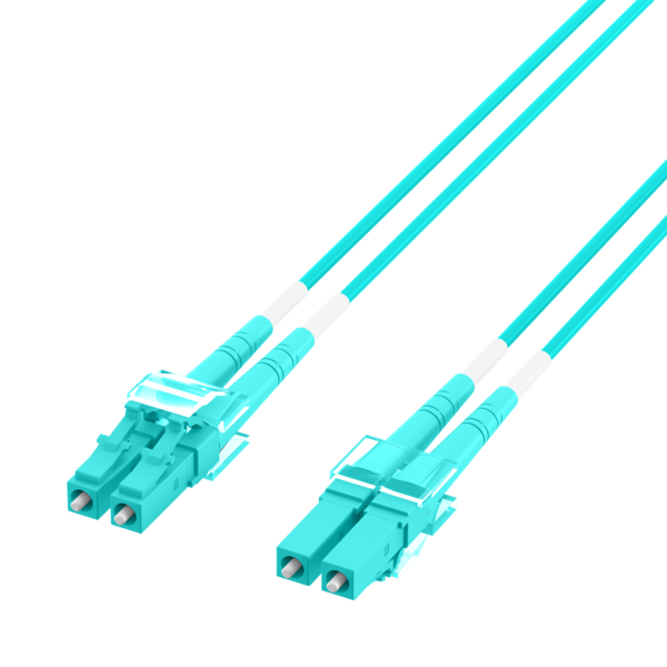 Duplex Patchkabel LC-LC OM3 -- 5m LSZH 1,2mm aqua