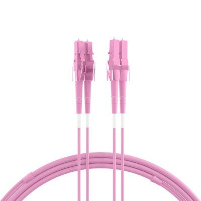 Duplex Patchkabel LC-LC OM4 -- 10m LSZH 1,2mm erikaviolett