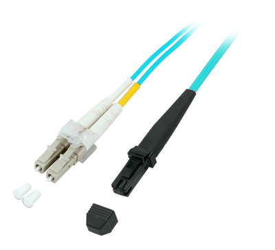 Duplex Patchkabel LC-MTRJ OM3 -- 3m LSZH 2mm aqua
