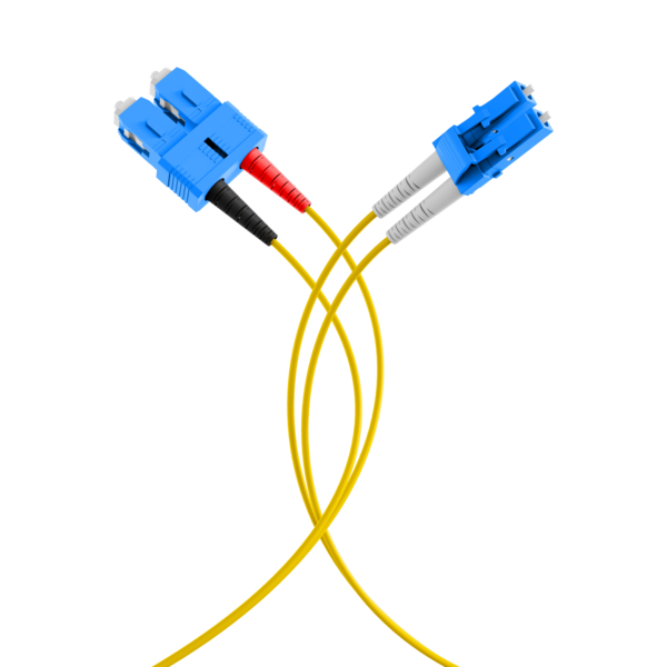 Duplex Patchkabel LC-SC OS2 G652D -- 30m LSZH 2mm gelb
