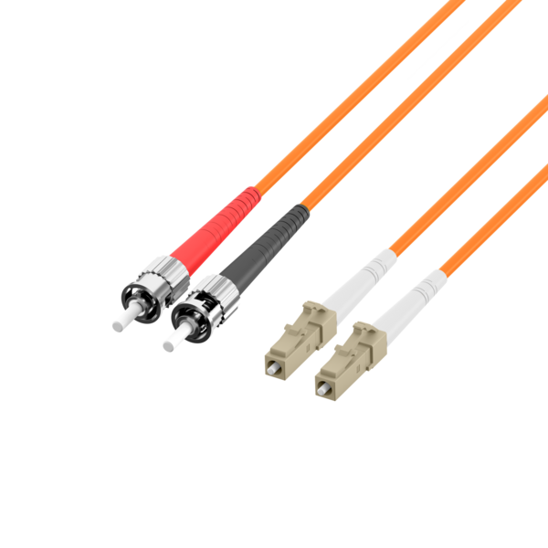 Duplex Patchkabel LC-ST OM1 -- 35m LSZH 2mm orange
