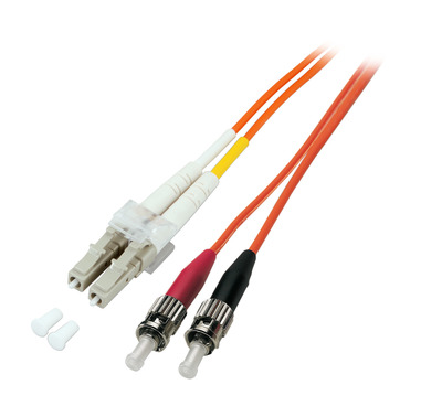 Duplex Patchkabel LC-ST OM2 -- 10m LSZH 2mm orange Glasfaser Patchkabel