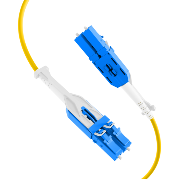 Duplex Patchkabel Push/Pull LC-LC OS2 G657A1 -- 7,5m LSZH 3mm gelb