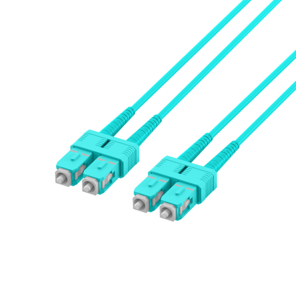 Duplex Patchkabel SC-SC OM3 -- 10m LSZH 1,2mm aqua