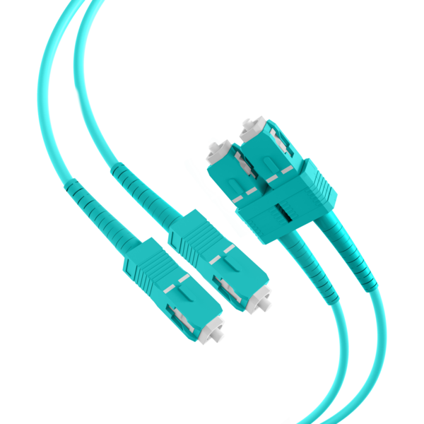 Duplex Patchkabel SC-SC OM3 -- 3m LSZH 1,2mm aqua
