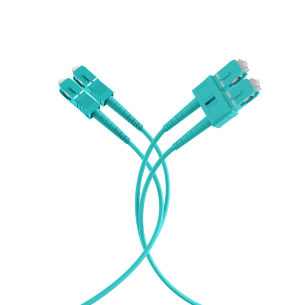 Duplex Patchkabel SC-SC OM3 -- 3m LSZH 1,2mm aqua