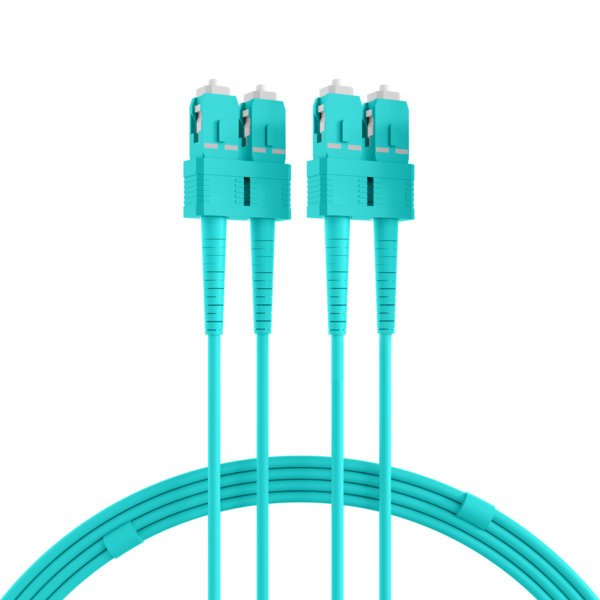 Duplex Patchkabel SC-SC OM3 -- 5m LSZH 1,2mm aqua