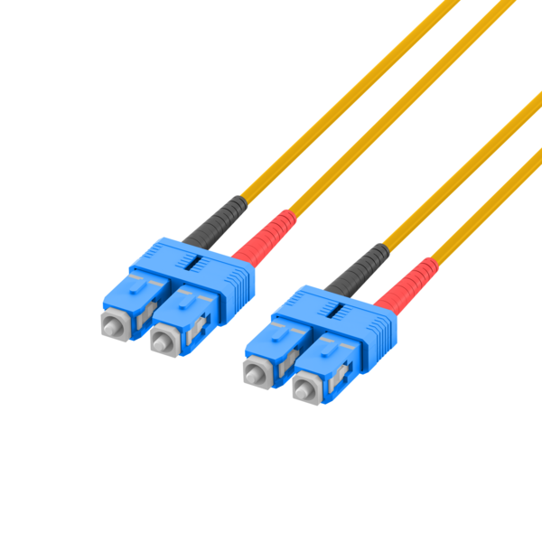 Duplex Patchkabel SC-SC OS2 G652D -- 15m LSZH 3mm gelb