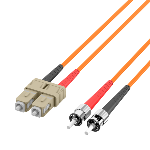 Duplex Patchkabel SC-ST OM1 -- 10m LSZH 3mm orange