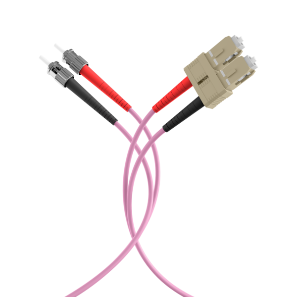 Duplex Patchkabel SC-ST OM4 -- 50m LSZH 3mm erikaviolett