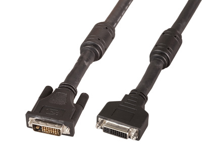 DVI-D 24+1 auf DVI-D 24+5, St.-Bu., AWG -- 28, 5,0m, schwarz
