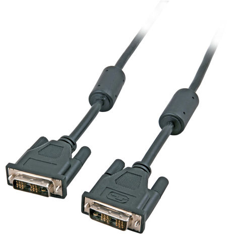 DVI-D Single Link Kabel, 2x DVI-D 18+1, St.-St., AWG 30, 2,0m, schwarz