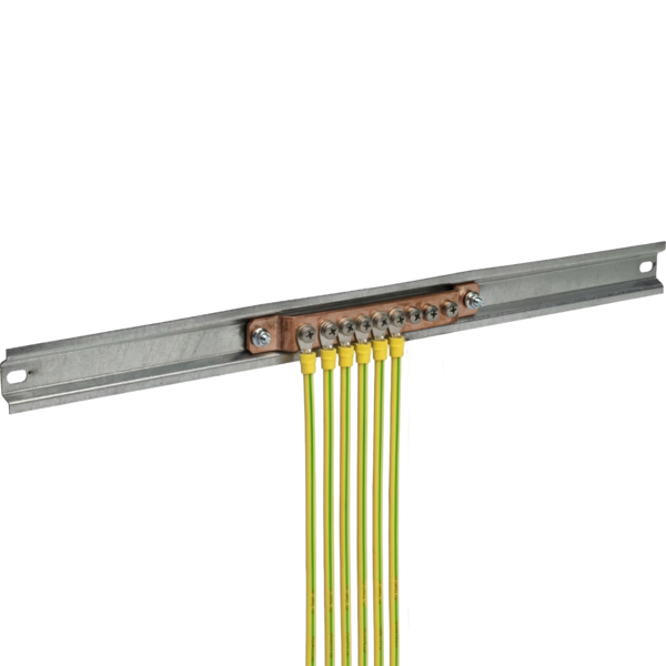 Erdungssatz für Schränke -- inkl. Hutprofil 35 x 6,5 mm zur 19