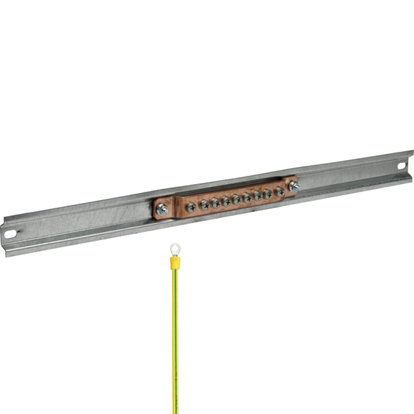 Erdungssatz für Schränke -- inkl. Hutprofil 35 x 6,5 mm zur 19