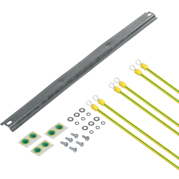 Erdungssatz für Schränke -- inkl. Hutprofil 35 x 6,5 mm zur 19