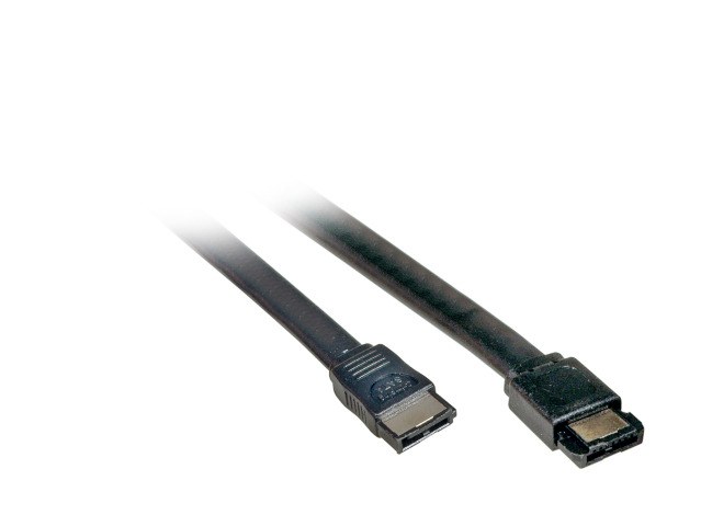eSATA-SATA Anschlusskabel, eSATA auf SATA , St.-St., 1,0m, schwarz eSATA-SATA Anschlusskabel, eSATA auf SATA , St.-St., 1,0m, schwarz