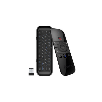 FANTEC AIR-300, kabellose Air Mouse Fernbedienung mit integrierter Tastatur, schwarz FANTEC AIR-300, kabellose Air Mouse Fernbedienung mit integrierter Tastatur, schwarz
