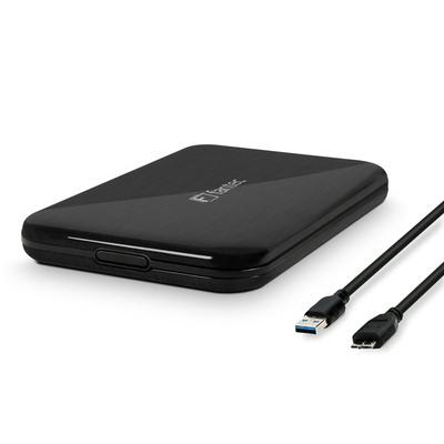 FANTEC ALU-25U3, externes 2.5-SATA-Gehuse, USB 3.0, Aluminium, schwarz