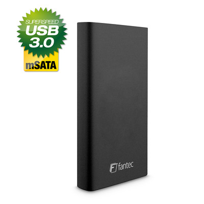 FANTEC ALU30mSATA, externes Festplattengehäuse, USB 3.0 Typ microB, Aluminium, schwarz FANTEC ALU30mSATA, externes Festplattengehäuse, USB 3.0 Typ microB, Aluminium, schwarz