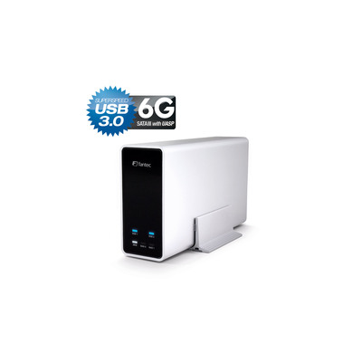 FANTEC mobiRAID X2, 2,5 RAID-Gehuse, 2 x 6,35cm, fr SATA-I/II/III- & SSD-Festplatte, silber