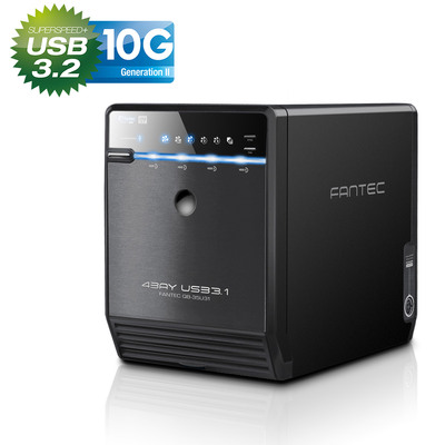 FANTEC QB-35U31 Storagegehäuse 4x3,5 SATA HDD/SSD, USB3.2, USB-C, 10G (Produktbild 1)
