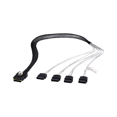 FANTEC SRC-mini SAS zu 4x SATA Kabel, mini SAS SFF8087 zu 4x SATA Kabel 0,7m