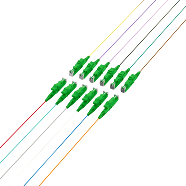 Faserpigtail E2000®/APC OS2 G652D -- farbiges Set 2m - 12 Stück