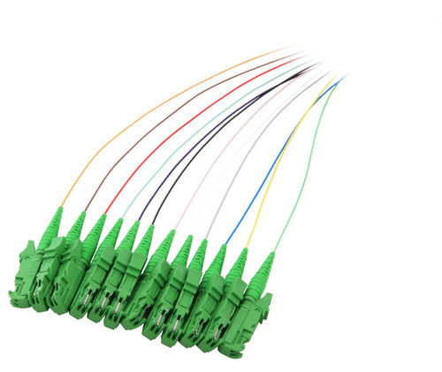 Faserpigtail E2000/APC8° OS2, 12-farbiger Satz, 2m Faserpigtail E2000/APC8° OS2, 12-farbiger Satz, 2m