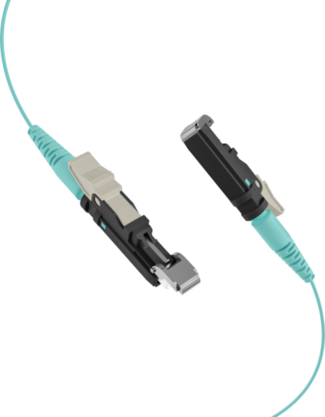 Faserpigtail E2000® OM3  -- Aqua 2m - 1 Stück