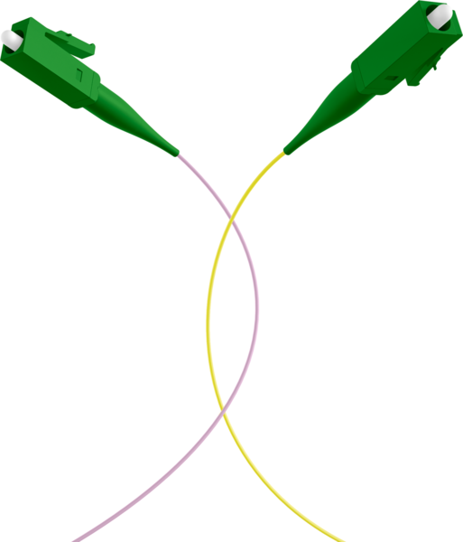 Faserpigtail LC/APC OS2 G657A2 -- farbiges Set 2m - 12 Stück