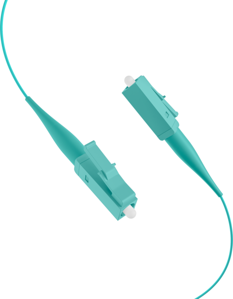 Faserpigtail LC OM3  -- Aqua 2m - 1 Stück