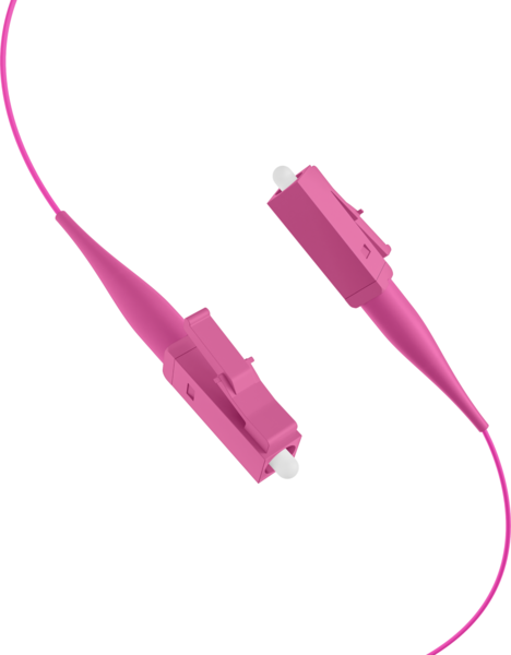 Faserpigtail LC OM4  -- Erikaviolett 2m - 1 Stück