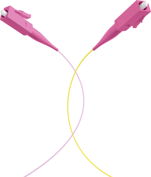 Faserpigtail LC OM4  -- farbiges Set 2m - 12 Stück