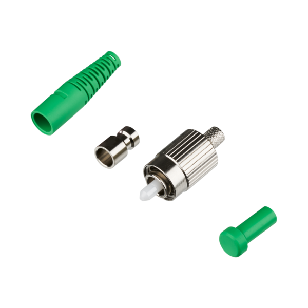 FC/APC 8°-Stecker Singlemode 3,0mm -- grüne Knickschutztülle