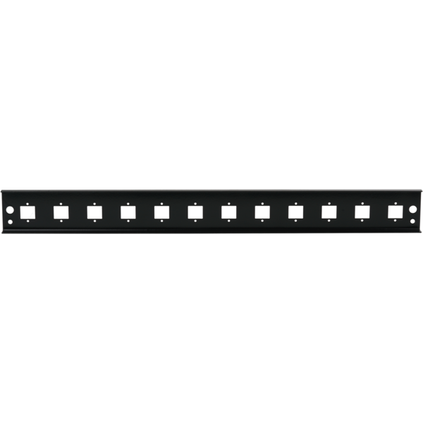 Frontblende 12xE2000®Duplex, E2000®, Compact (RDM) gerade Vers. sw