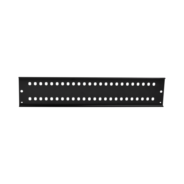 Frontblende 2 HE 48 x ST/FC (D-hole) -- schwarz
