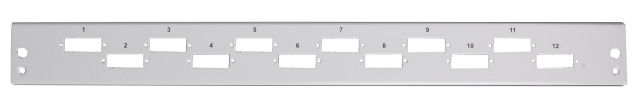 Frontblende 6 x SC Duplex/LC Quad, horizontal, versetzt, schwarz Frontblende 6 x SC Duplex/LC Quad, horizontal, versetzt, schwarz