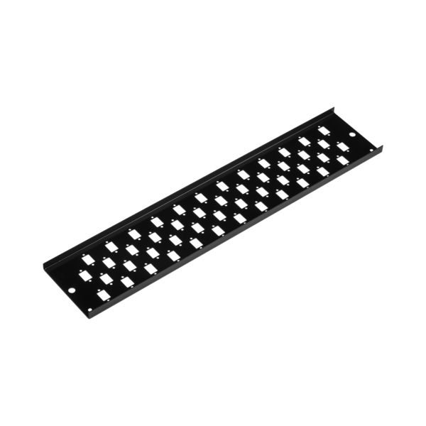 Frontplatte 2HE 48 x SC Simplex/E2000©  -- Simplex/MTRJ/LC Duplex schwarz