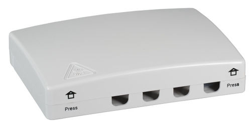 FTTH Indoor Anschlussbox für 4Fasern, 4Kupplungen,Faserüberlängenaufnahme, IP20 FTTH Indoor Anschlussbox für 4Fasern, 4Kupplungen,Faserüberlängenaufnahme, IP20