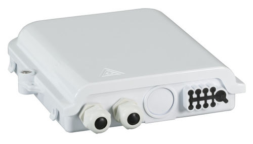 FTTH IP65 Anschlussbox für 8Fasern, 8Kupplungen und Faserüberlängenaufnahme FTTH IP65 Anschlussbox für 8Fasern, 8Kupplungen und Faserüberlängenaufnahme