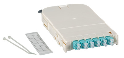FTTH Moduleinschub für FTTH-BGT,12 Port -- LC/APC mit OS2 Keramik Kupplungen