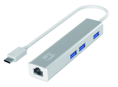 Gigabit-USB-C Netwerkadapter -- mit USB Hub