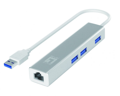 Gigabit-USB-C-Netzwerkadapter -- mit USB-Hub