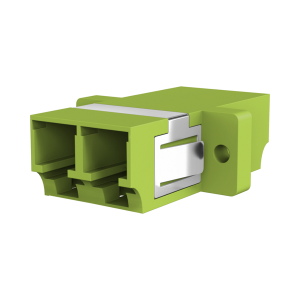 Glasfaser Kupplungen Kupplung LC Duplex OM5 limettengrün,  - 1 VPE = 12 Stï¿½ck Glasfaser Kupplungen