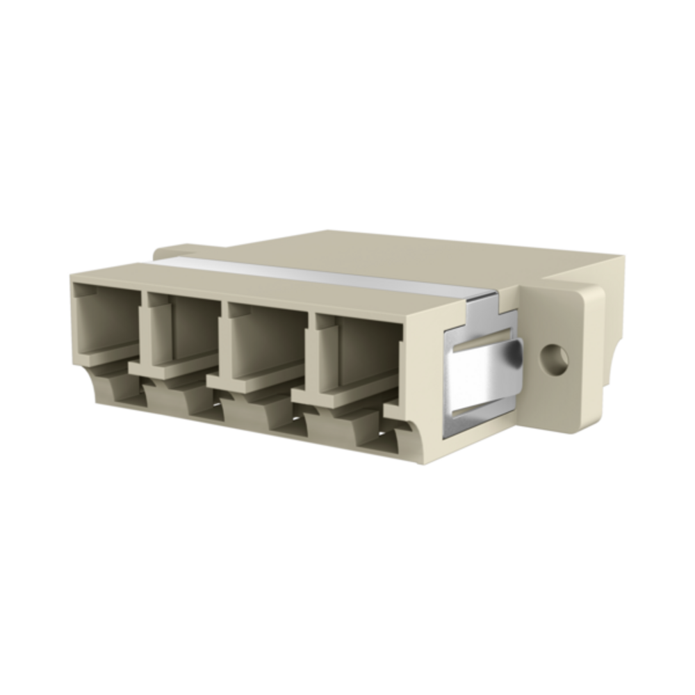 Glasfaser Kupplungen Kupplung LC Quad OM1-2 beige,  - 1 VPE = 12 Stück Glasfaser Kupplungen