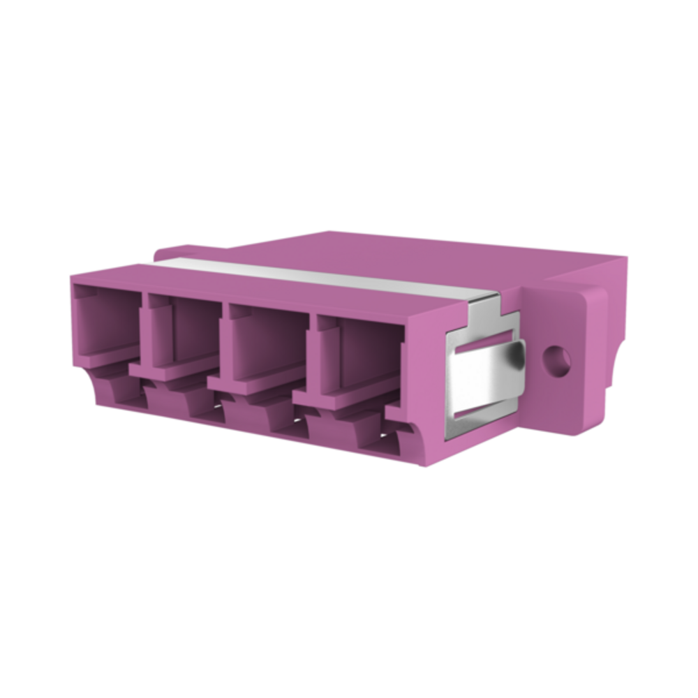 Glasfaser Kupplungen Kupplung LC Quad OM4 erikaviolett,  - 1 VPE = 12 Stï¿½ck Glasfaser Kupplungen