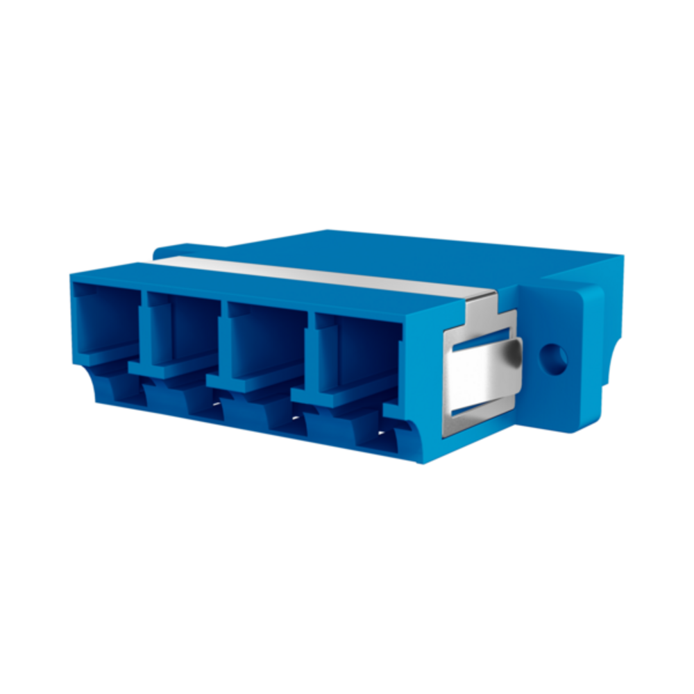 Glasfaser Kupplungen Kupplung LC Quad OS2 blau,  - 1 VPE = 12 Stï¿½ck Glasfaser Kupplungen