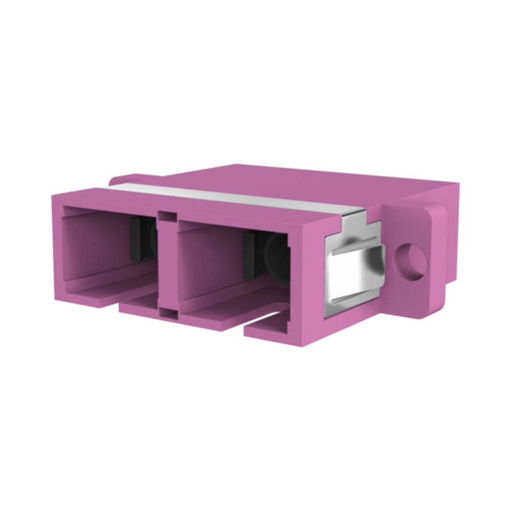 Glasfaser Kupplungen Kupplung SC Duplex OM4 erikaviolett,  - 1 VPE = 12 Stï¿½ck Glasfaser Kupplungen