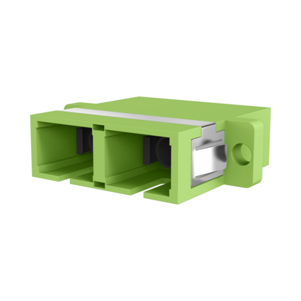 Glasfaser Kupplungen Kupplung SC Duplex OM5 limettengrün,  - 1 VPE = 12 Stï¿½ck Glasfaser Kupplungen
